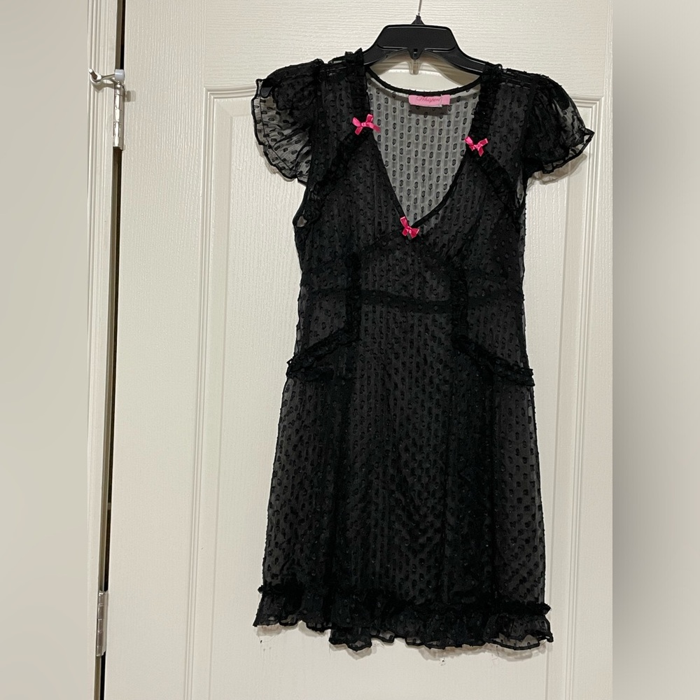 Sheer Polka Dot Dress vintage lingerie